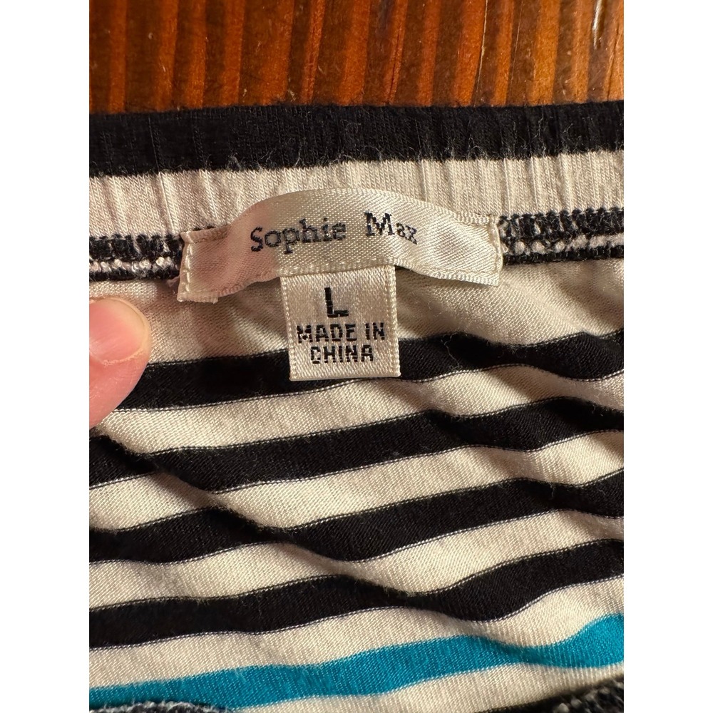 Sophie Max Striped Maxi Dress Size Large - Picture 4 of 5
